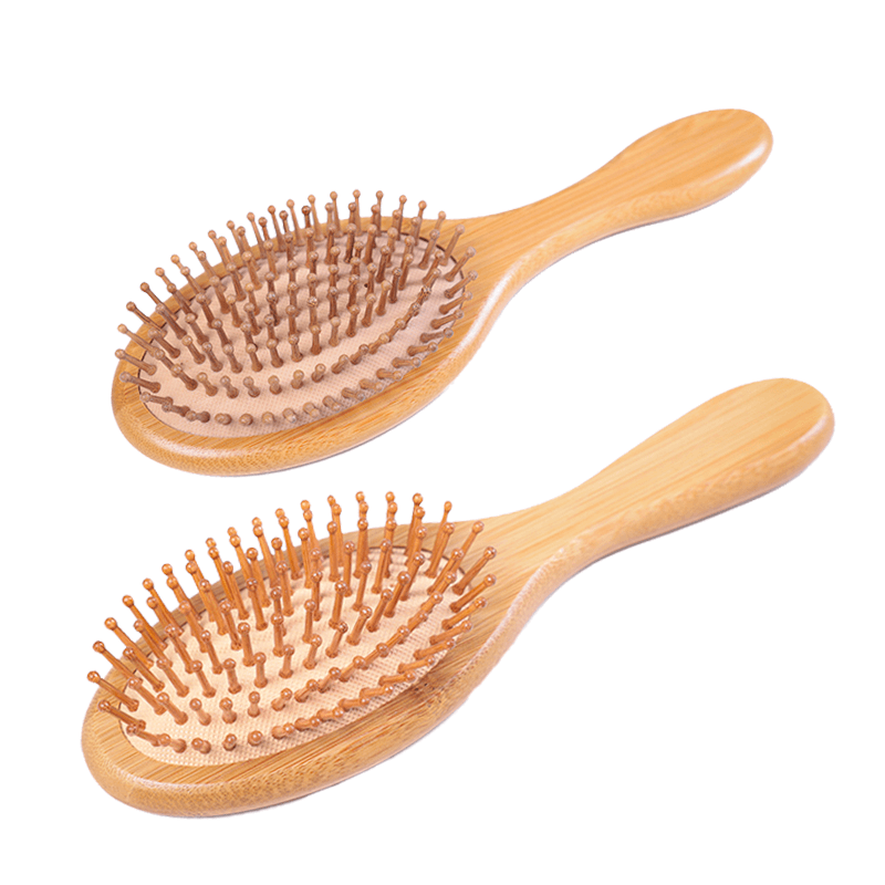 Self-Care Bürstenset – Elegante ovale Bambus-Bürsten