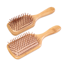 Self-Care Brush Set – Elegant Rectangular Bamboo Paddle Brushes