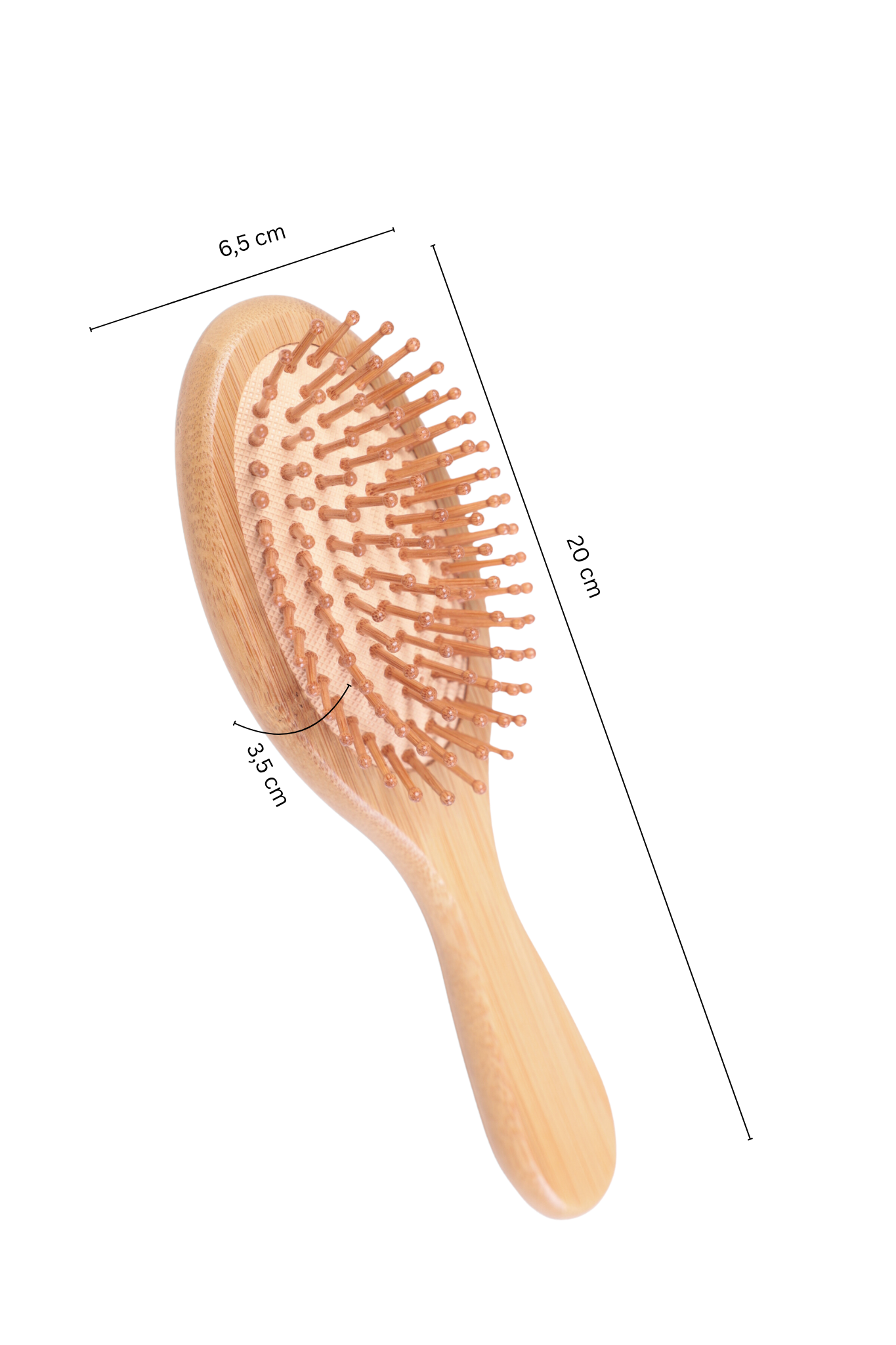 Small Oval Bamboo Hairbrush