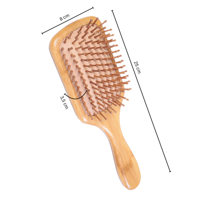 Self-Care Brush Set – Elegant Rectangular Bamboo Paddle Brushes