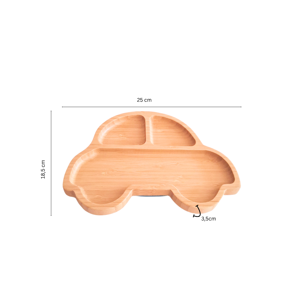 Baby Bamboo Suction Plate – Car Shape