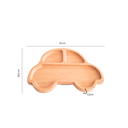 Baby Bamboo Suction Plate – Car Shape