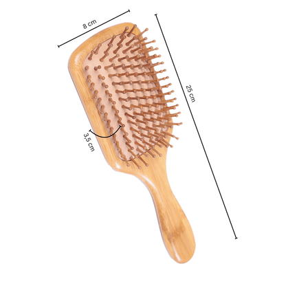 Self-Care Gift Set – Bamboo Paddle Brush &amp; Bamboo Storage Organizer