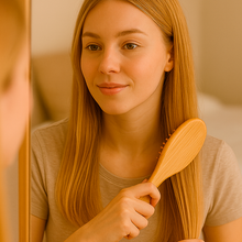 Small Oval Bamboo Hairbrush