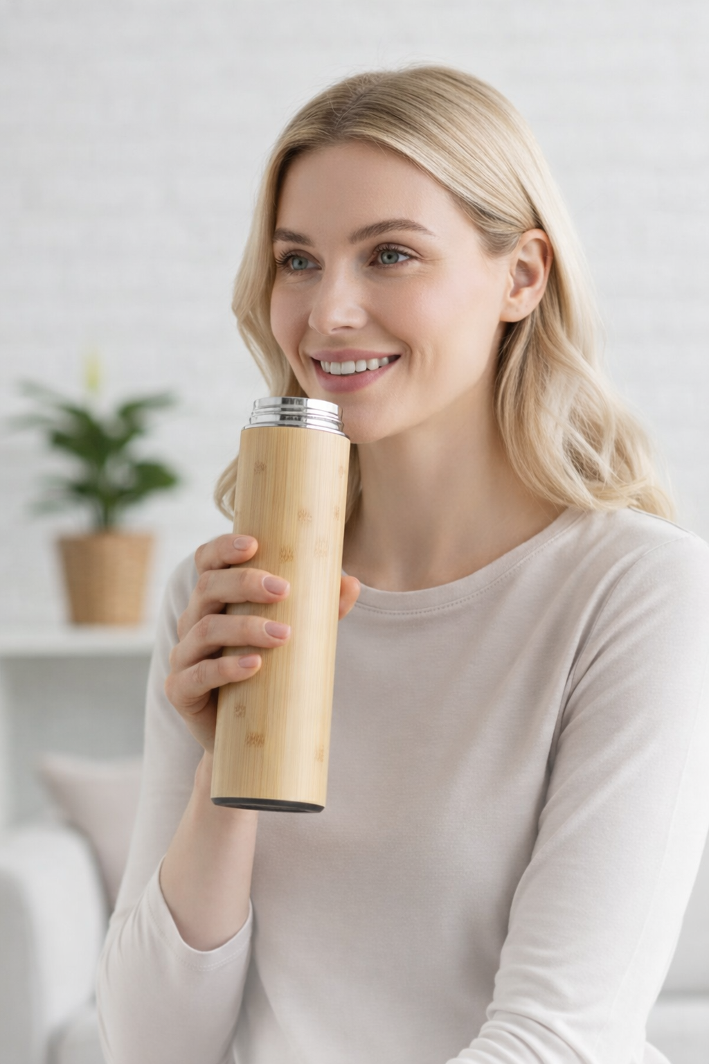 Bamboo Thermos Bottle 360 ml