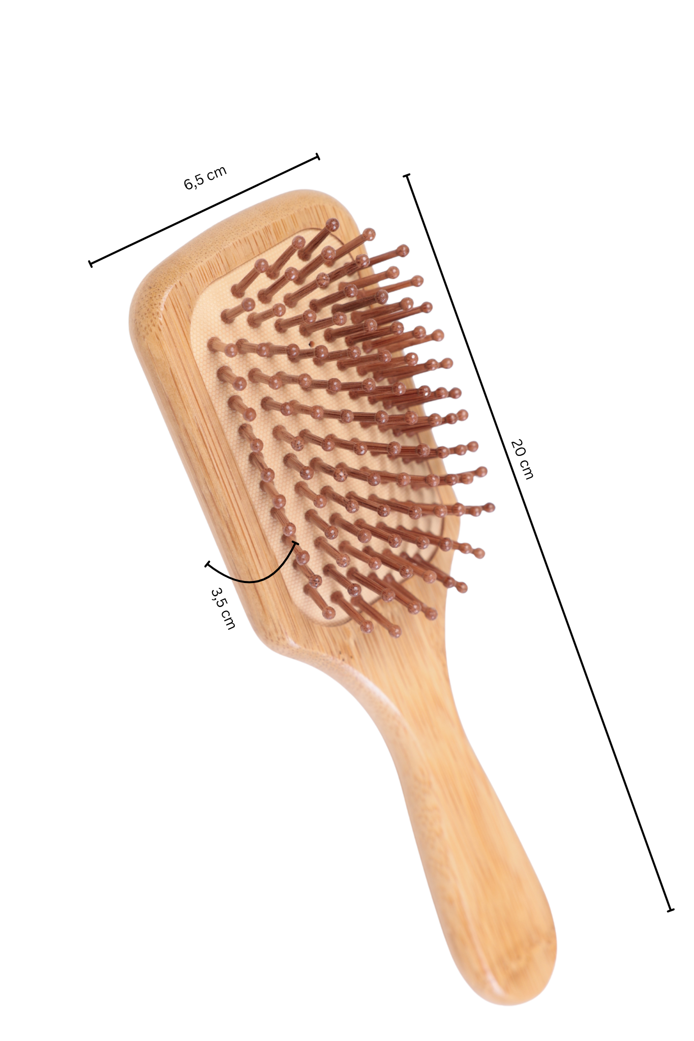 Self-Care Brush Set – Elegant Rectangular Bamboo Paddle Brushes