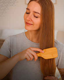 Small Rectangular  Bamboo Paddle Brush