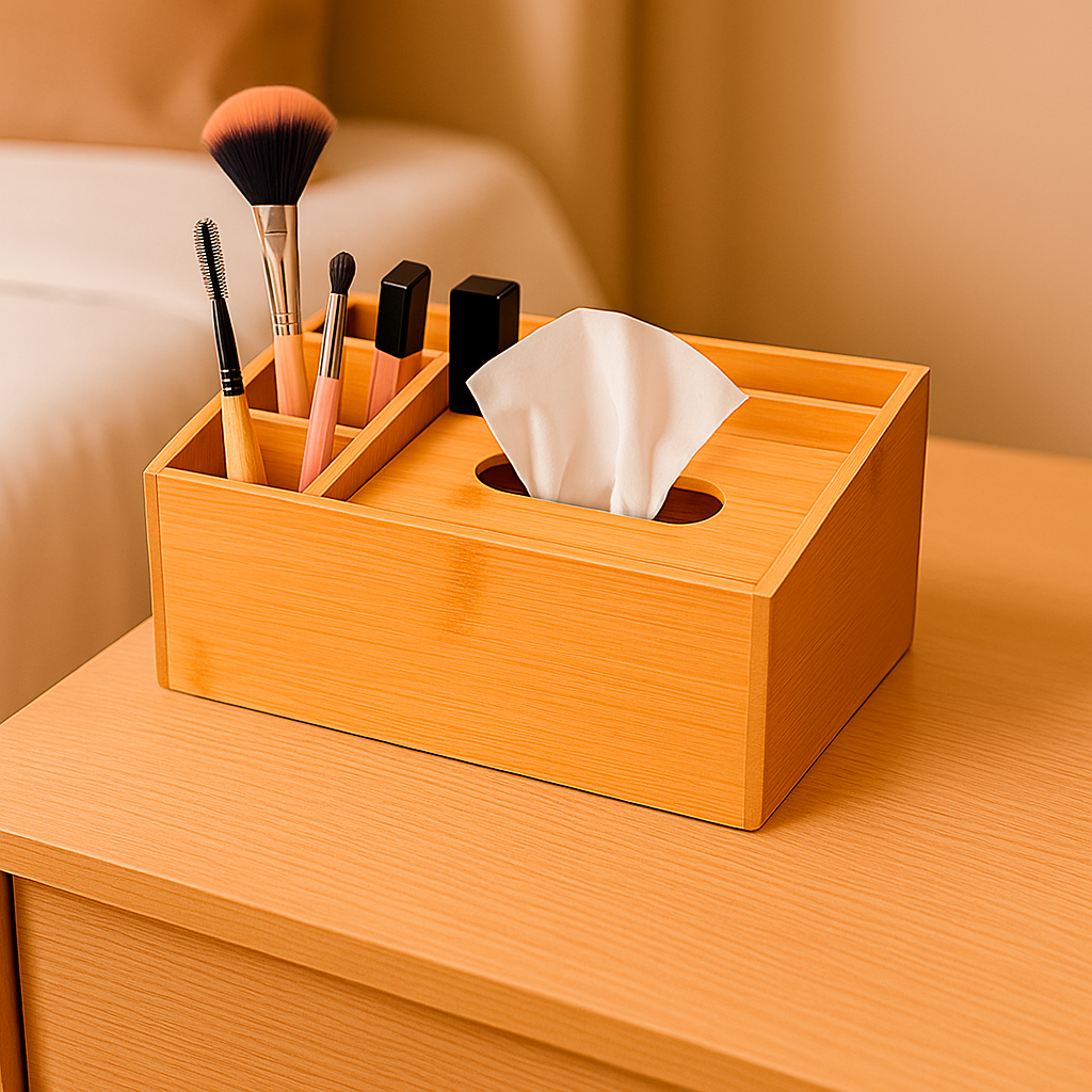Bamboo storage organizer