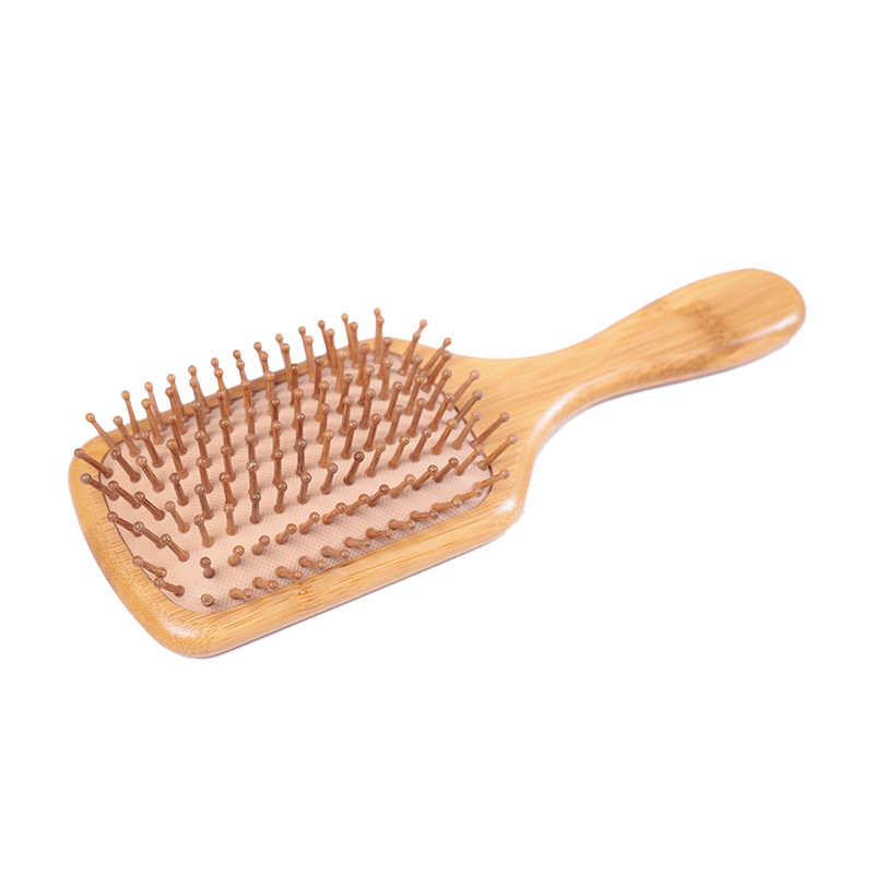 Self-Care Gift Set – Bamboo Paddle Brush &amp; Bamboo Storage Organizer
