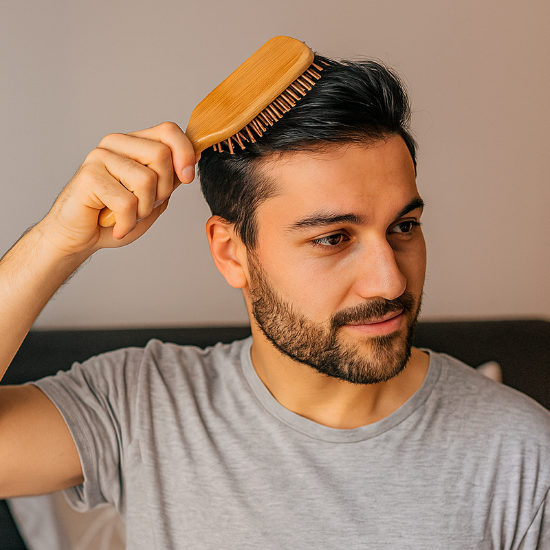 Large Rectangular Bamboo Paddle Brush